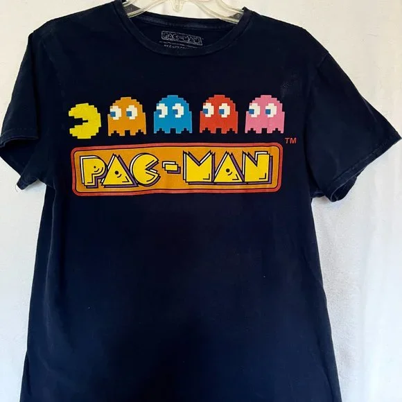 Vintage Pac-Man 100% Cotton T-Shirt Size M - Picture 6 of 7